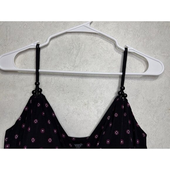 American Living Floral Paisley Purple Maxi Dress Strappy Beaded Beach Boho Sz 4 - Picture 6 of 14